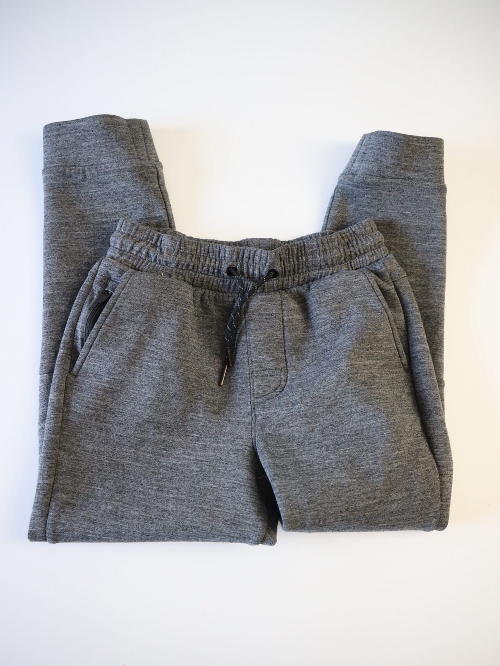 Kids Cozy Gray Joggers with Elastic Waist